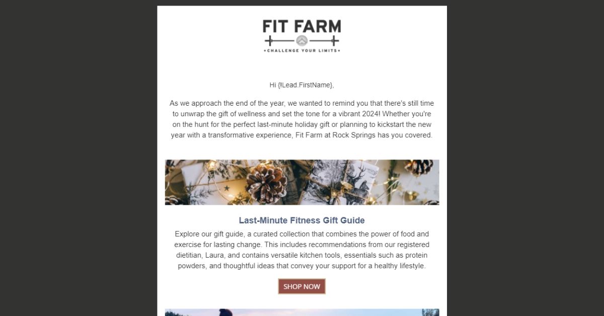 Monthly Email Newsletter